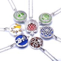 Perfume Locket Necklace, Zinc Alloy, plated, can open and put into something & Unisex & hollow, 30mm Approx 24.6 Inch 