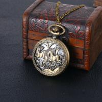 Ожереловые наручные часы, цинковый сплав, с Стеклянный, античная латунь цвет покрытием, водонепроницаемый & Мужская длина:Приблизительно 16.92 дюймовый, продается PC