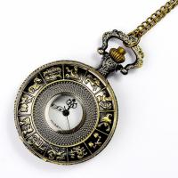 Watch Necklace, Zinc Alloy, with Plastic, Chinese movement, antique brass color plated, waterproofless & Unisex Approx 16.92 Inch 