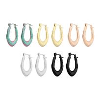 Edelstahl Baumeln Ohrring, 304 Edelstahl, Vakuum-Ionen-Beschichtung, Modeschmuck & für Frau, keine, 18*25*4mm, verkauft von Paar