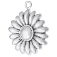 Stainless Steel Flower Pendant, 316 Stainless Steel, DIY, original color Approx 2mm 