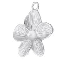 Stainless Steel Flower Pendant, 316 Stainless Steel, DIY, original color, 24*29*3mm Approx 2mm 