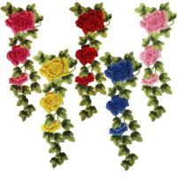 Sewing on Patch, Polyester, Flower, Embroidery, for woman 