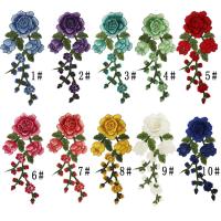 Sewing on Patch, Polyester, Flower, Embroidery, for woman 