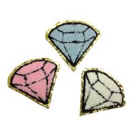 Sewing on Patch, Polyester, Diamond Shape, DIY 