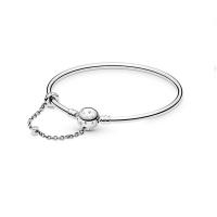 925 Sterling Silver European Bracelet, with Cubic Zirconia  & for woman 