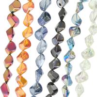 Perlas de cristal de moda, chapado, Bricolaje, más colores para la opción, 12x16x11mm, longitud:aproximado 28 Inch, Vendido por Sarta