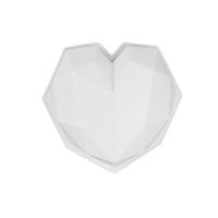 DIY Epoxy Mold Set, Silicone, Heart, white 