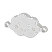 Stainless Steel Charm Connector, 304 Stainless Steel, Cloud, polished, fashion jewelry & for woman, original color Approx 1.5mm 