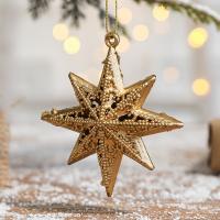 Christmas Hanging Decoration, PVC Plastic, brushwork & Christmas jewelry & hollow, golden 