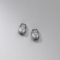 Sterling Silver Spacer Beads, 925 Sterling Silver, Cicada, silver color plated, silver color 
