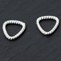 Связывание стерлингового серебра кольцо, 925 пробы, Треугольник, плакирован серебром, серебряный продается PC