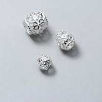 Sterling Silber Spacer Perlen, 925er Sterling Silber, silberfarben plattiert, verschiedene Größen vorhanden & hohl, Silberfarbe, verkauft von PC
