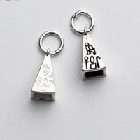 Sterling Silver Pendants, 925 Sterling Silver, Conical, plated 