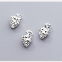 Sterling Silver Pendants, 925 Sterling Silver, Pinecone, plated 