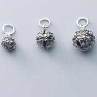 Sterling Silver Jingle Bell for Christmas Decoration, 925 Sterling Silver, silver color plated original color 