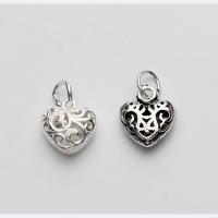 Sterling Silver Heart Pendants, 925 Sterling Silver, plated & hollow 