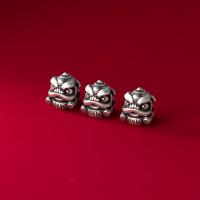 Sterling Silver Spacer Beads, 925 Sterling Silver, Fabulous Wild Beast, polished, original color 
