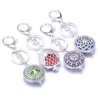Zinc Alloy Key Clasp, plated, can open and put into something & tree of life design & Unisex & hollow 30mm 