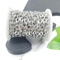 Stainless Steel Oval Chain, 304 Stainless Steel, Vacuum Ion Plating, DIY 7mm 