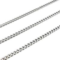 Stainless Steel Curb Chain, 304 Stainless Steel, DIY original color 