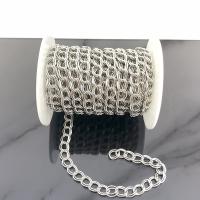 Stainless Steel Chain Jewelry, 304 Stainless Steel, DIY & double link chain, original color, 6mm 