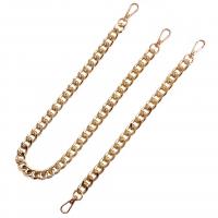 Aluminum Alloy Bag Straps, gold color plated, punk style 