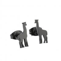 Stainless Steel Stud Earring, 304 Stainless Steel, Giraffe, Vacuum Ion Plating, fashion jewelry & for woman 