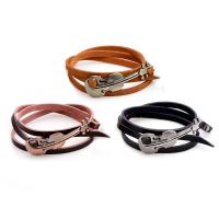 Cowhide Bracelets, with Velveteen & Zinc Alloy, Violin, fashion jewelry & Unisex 