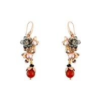 Zinc Alloy Drop Earring, Agate, with Zinc Alloy, plated, fashion jewelry & for woman, 58mm 