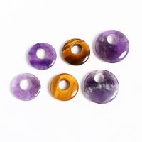 Joyas de piedras preciosas colgante, Piedra natural, Donut, diferentes materiales para la opción & unisexo, más colores para la opción, Vendido por UD