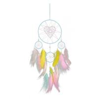 Fashion Dream Catcher, Feather, with Iron, hanging, mixed colors, 500mm 
