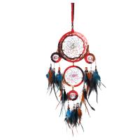 Fashion Dream Catcher, Feather, with Iron, hanging, mixed colors, 730mm 