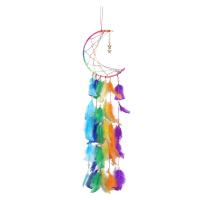 Fashion Dream Catcher, Feather, with Polyester, hanging, mixed colors, 830mm 