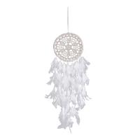 Fashion Dream Catcher, Feather, hanging, white, 510mm 
