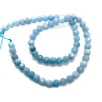 Perles aigue-marine, Rond, DIY & facettes, bleu, 6mm Environ 38 cm, Vendu par brin