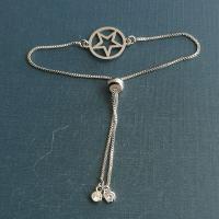 Titanium Steel Bracelet & Bangle, pentagram, Vacuum Ion Plating, Unisex & hollow Approx 18 cm 