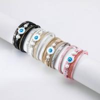 PU Leather Cord Bracelets, with Plastic Pearl & Zinc Alloy, fashion jewelry & multilayer & for woman 24mm Approx 7.6 Inch 
