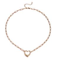 Stainless Steel Jewelry Necklace, 304 Stainless Steel, with 1.97inch extender chain, Heart, fashion jewelry & for woman 16mm,4mm Approx 17.72 Inch 