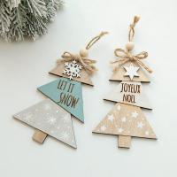 Wood Christmas Tree Decoration, brushwork, Christmas jewelry 