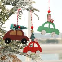 Wood Christmas Tree Decoration, Car, brushwork, Christmas jewelry 