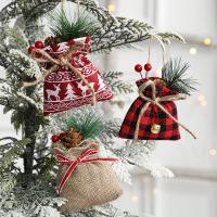 Linen Christmas Tree Decoration, with Plastic, handmade, Christmas jewelry 
