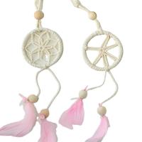 Fashion Dream Catcher, Linen, with Feather & Wood & Christmas jewelry 