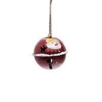 Iron Christmas Tree Decoration, Round, brushwork, Christmas jewelry 