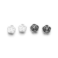 Sterling Silver Spacer Beads, 925 Sterling Silver, Flower, plated 