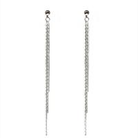 Fashion Fringe Earrings, 925 Sterling Silver, platinum plated, fashion jewelry & for woman, original color 