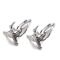 Brass Cufflinks, Bird, silver color plated, fashion jewelry & for man, 12-20mm 