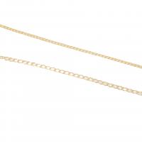 Brass Curb Chain, plated, DIY & twist oval chain 