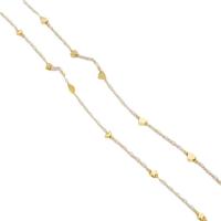 Brass Ball Chain, with Plastic Pearl, 18K gold plated, DIY 