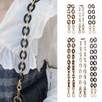 Bag Straps, Acrylic, with Aluminum Alloy, gold color plated 